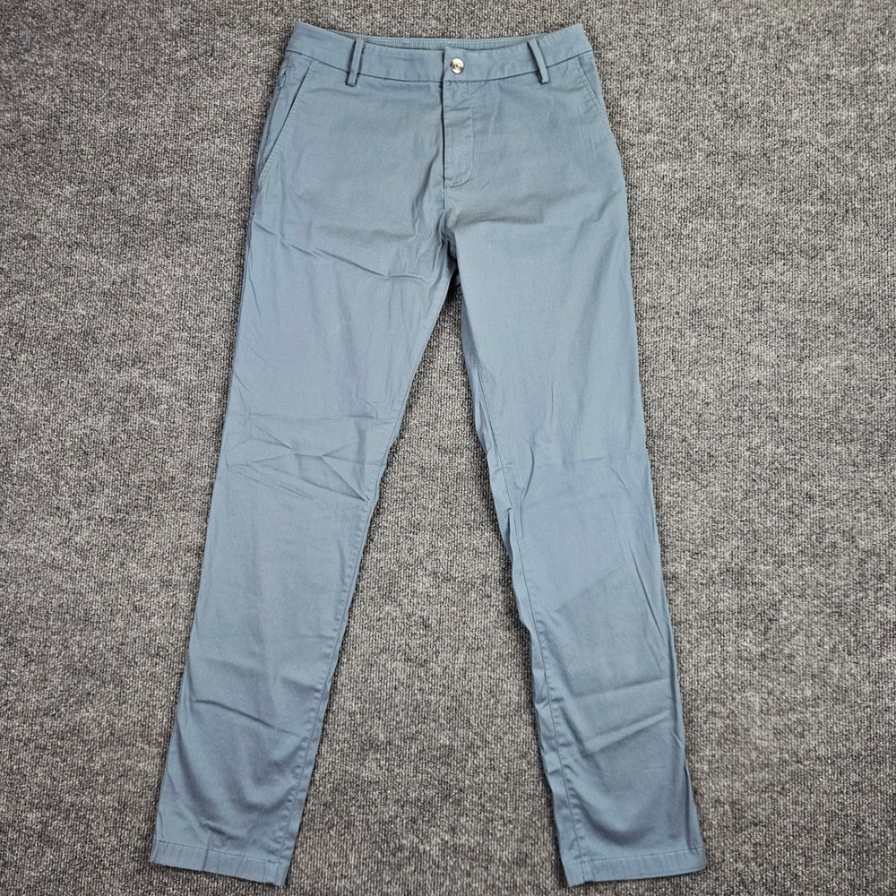 Birddogs Chino Pants Men's 30x32 Blue Grey Stretch Chino Slim Fit‎ Performance
